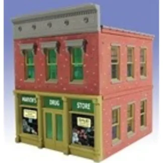 Trains | OGR 822 O Ameri-Towne Marvin's Drug Store 6" x 6" Footprint Building Kit - Your Source for Gaming Essentials