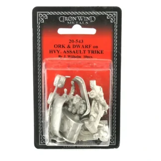 Orc and Dwarf on Heavy Assault Trike #20-543 Shadowrun Metal Ral Partha Figure - Your Source for Gaming Essentials Hot