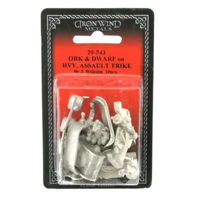 Orc and Dwarf on Heavy Assault Trike #20-543 Shadowrun Metal Ral Partha Figure - Your Source for Gaming Essentials Hot