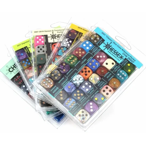 5-Pack Bundle of Chessex Reference Packs, 128 D6 Dice in Total - Your Source for Gaming Essentials Clearance