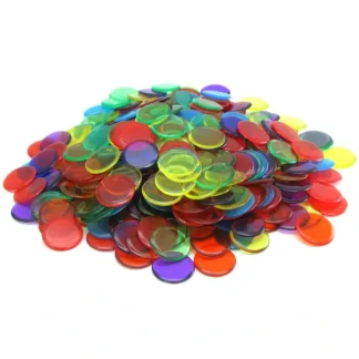 Pack of 300 6 Assorted Colors Extra Thick 3/4" 19mm Sorting Chips - Your Source for Gaming Essentials Discount