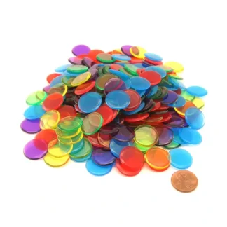 Pack of 250 5 Assorted Colors Extra Thick 3/4" 19mm Sorting Chips - Your Source for Gaming Essentials Best