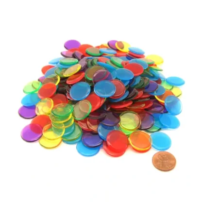 Pack of 250 5 Assorted Colors Extra Thick 3/4" 19mm Sorting Chips - Your Source for Gaming Essentials Best