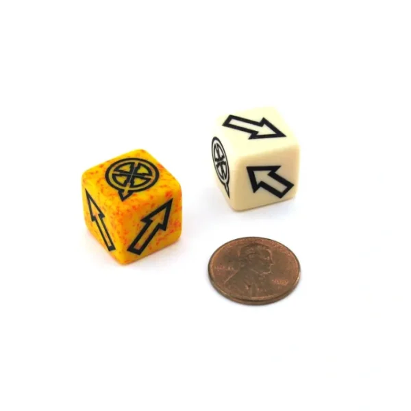 Pack of 2 Custom Scatter Dice with Directional Arrows and Symbols (Styles Vary) - Your Source for Gaming Essentials Flash Sale