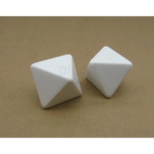 Pack of 2 Jumbo 24mm Blank Eight-Sided D8 RPG Dice - White - Your Source for Gaming Essentials Flash Sale