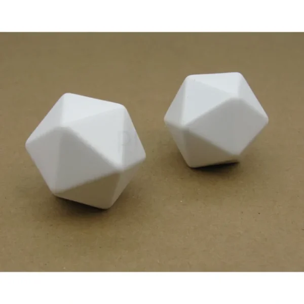Pack of 2 Jumbo 32mm Blank 20-Sided D20 RPG Dice - White - Your Source for Gaming Essentials Sale