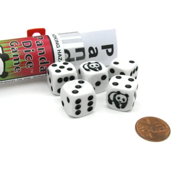 Panda Dice Game with 5 Dice Travel Tube and Gaming Instructions - Your Source for Gaming Essentials Sale