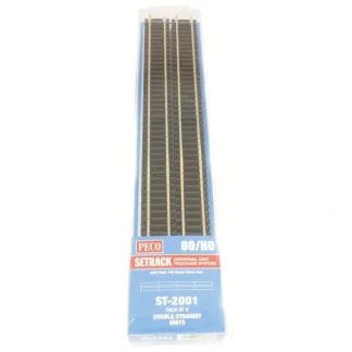 Trains | Peco ST-2001 HO Double Straight Track (Pack of 8) - Your Source for Gaming Essentials