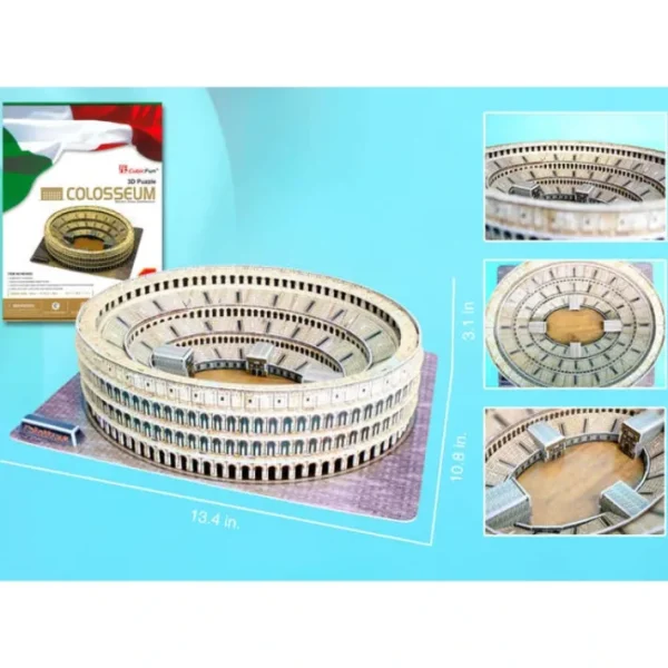 131 Piece 3D Puzzle Model Kit - Roman Colosseum Puzzle - Your Source for Gaming Essentials Outlet