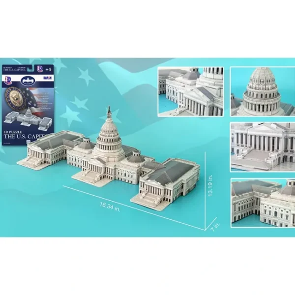 132 Piece 3D Puzzle Model Kit - US Capitol Building - Your Source for Gaming Essentials Best