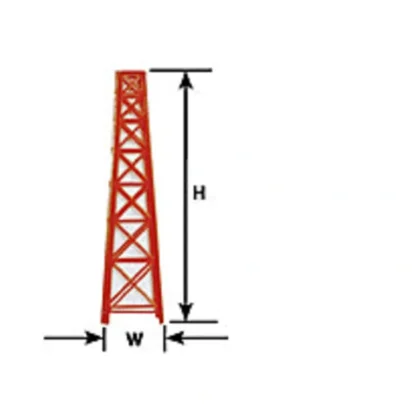 Trains | Plastruct 94892 HO 1-3/8" x 5-1/2" Oil & Water Wells Tower - Your Source for Gaming Essentials