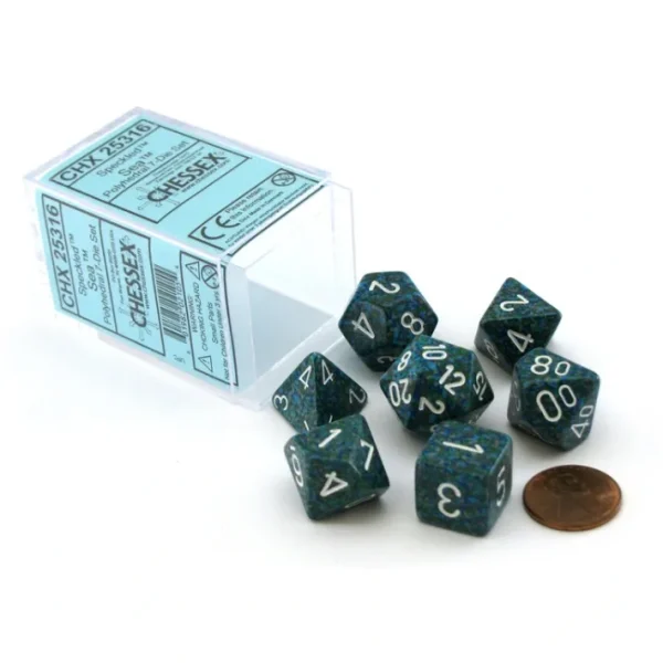 Polyhedral 7-Die Chessex Dice Set - Speckled Sea - Your Source for Gaming Essentials Best