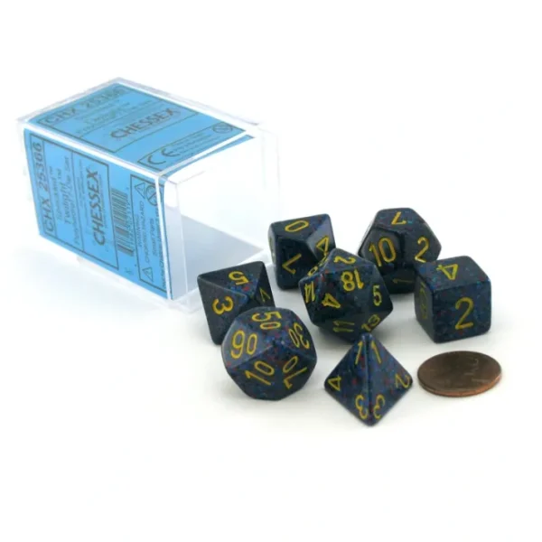 Polyhedral 7-Die Chessex Dice Set - Speckled Twilight - Your Source for Gaming Essentials Best