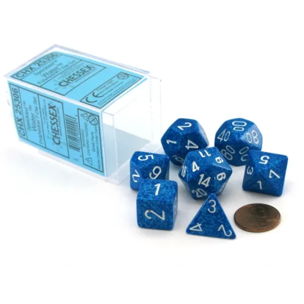 Polyhedral 7-Die Chessex Dice Set - Speckled Water - Your Source for Gaming Essentials Best