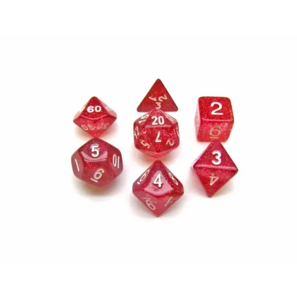 Polyhedral 7-Die Glitter Dice Set - Purple - Your Source for Gaming Essentials Cheap