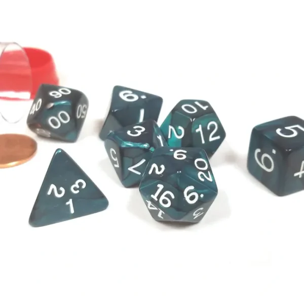 Polyhedral 7-Die Pearlized Dice Set - Emerald - Your Source for Gaming Essentials Shop