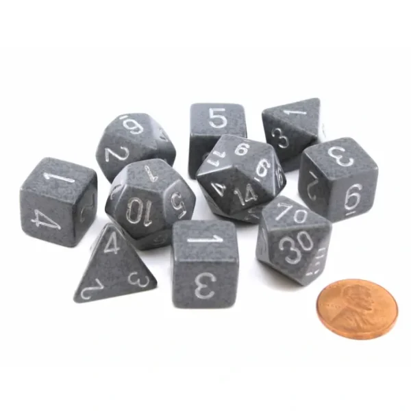 Polyhedral 10-Die Speckled Dice Set - Hi Tech - Your Source for Gaming Essentials New