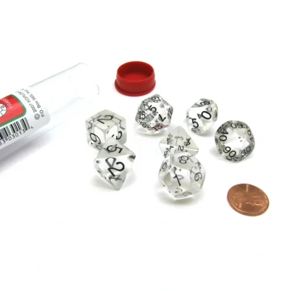 Polyhedral 7-Die Transparent Dice Set - Clear - Your Source for Gaming Essentials Cheap