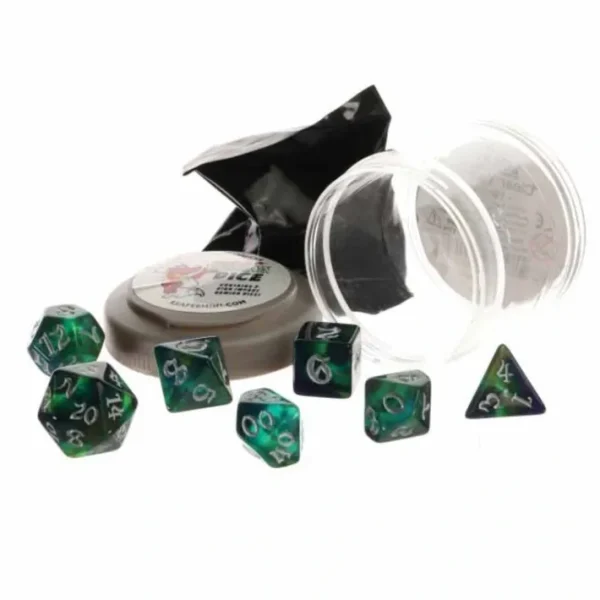 Polyhedral 7-Piece DnD Pizza Dungeon Dice Set - Boss Cool Nebula - Your Source for Gaming Essentials Cheap