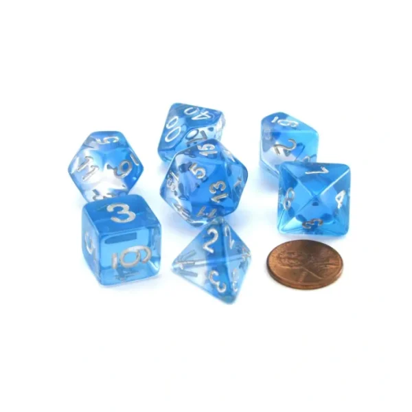 Polyhedral 7-Piece Layered Dice Set - Mint Blue - Your Source for Gaming Essentials Best Sale