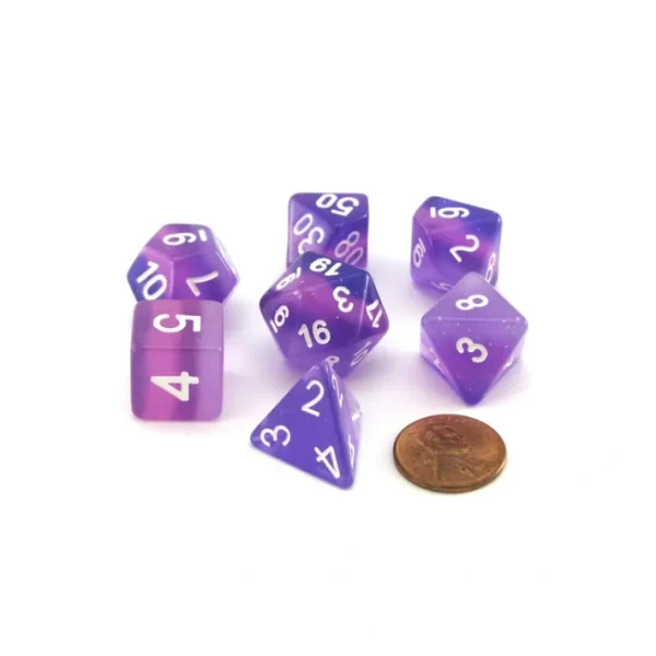 Polyhedral 7-Piece Layered Dice Set - Purple Haze - Your Source for Gaming Essentials Outlet