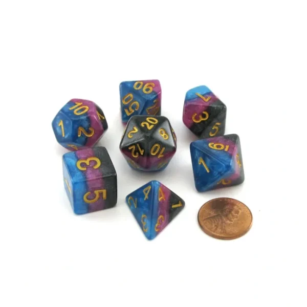 Polyhedral 7-Piece Layered Dice Set - Stinger - Your Source for Gaming Essentials Clearance