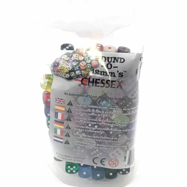 Pound-O-12mm's Bag of Loose Small Chessex D6 Dice - Your Source for Gaming Essentials Discount