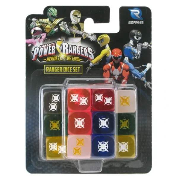 Power Rangers: Heroes of the Grid Ranger Dice Set - 14 Pieces - Your Source for Gaming Essentials Cheap