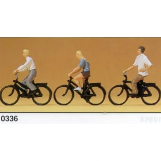 Trains | Preiser 10336 HO Bicycles Riders Figures (Set of 3) - Your Source for Gaming Essentials