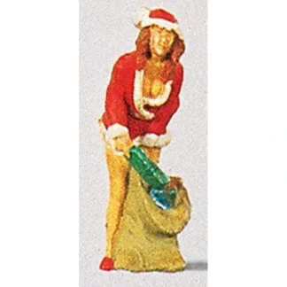 Trains | Preiser 29028 HO Christmas Girl Figure with Sack of Gifts - Your Source for Gaming Essentials