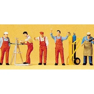 Trains | Preiser 10243 HO Craftsmen Workers Figures with Accessories (Set of 5) - Your Source for Gaming Essentials