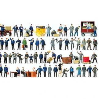 Trains | Preiser 13004 HO Early Era III Assorted Working People Figures (Set of 60) - Your Source for Gaming Essentials
