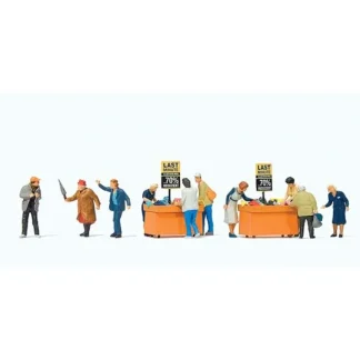 Trains | Preiser 10647 HO Hunting for Sales at the Bargain Bins Figures (Set of 10) - Your Source for Gaming Essentials