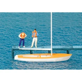 Trains | Preiser 10678 HO Sailors Putting on Life Jackets Figures w/Sailing Boat - Your Source for Gaming Essentials