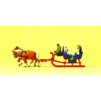 Trains | Preiser 30420 HO Tourists in Horse Drawn Sleigh Figures (Set of 7) - Your Source for Gaming Essentials