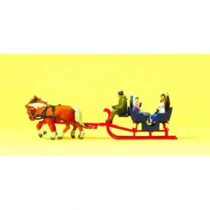 Trains | Preiser 30420 HO Tourists in Horse Drawn Sleigh Figures (Set of 7) - Your Source for Gaming Essentials