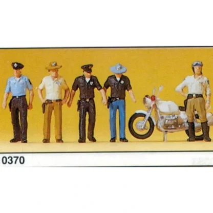 Trains | Preiser 10370 HO USA Policemen Figures with Motorcycle (Set of 5) - Your Source for Gaming Essentials