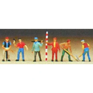 Trains | Preiser 79030 N Road Construction Workers Figures (Set of 6) - Your Source for Gaming Essentials
