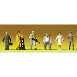 Trains | Preiser 79201 N US Railroad Workers and Travelers Figures (Set of 6) - Your Source for Gaming Essentials