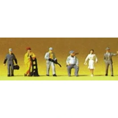 Trains | Preiser 79201 N US Railroad Workers and Travelers Figures (Set of 6) - Your Source for Gaming Essentials