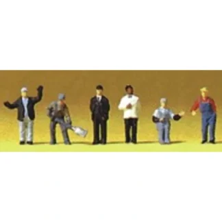Trains | Preiser 79200 N US Railway Personnel Workers Figures (Set of 6) - Your Source for Gaming Essentials