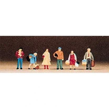 Trains | Preiser 79017 N Waiting Passengers Figures (Set of 6) - Your Source for Gaming Essentials