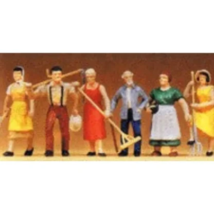 Trains | Preiser 65307 O Farm Workers Figures (Set of 6) - Your Source for Gaming Essentials