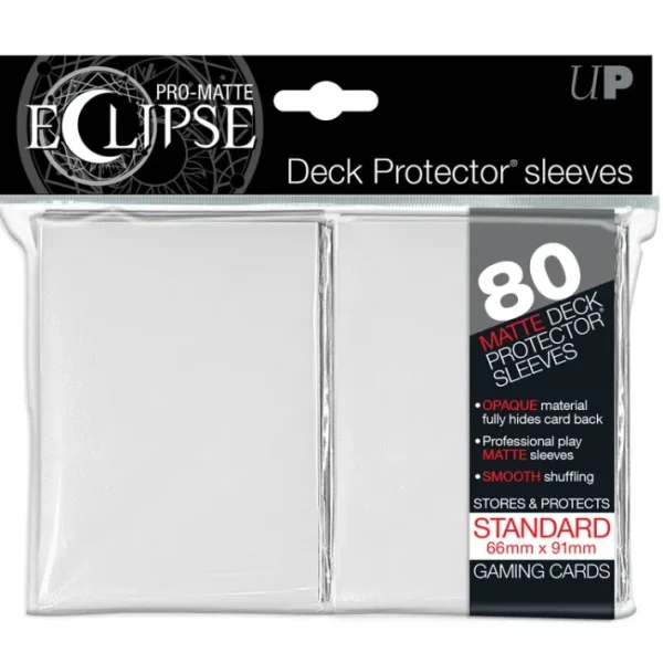Pro-Matte Eclipse Standard Deck Protector Sleeves: White (80) - Your Source for Gaming Essentials Clearance