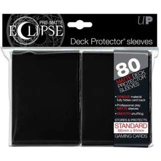 Pro-Matte Eclipse Standard Deck Protector Sleeves: Black (80ct) - Your Source for Gaming Essentials Flash Sale