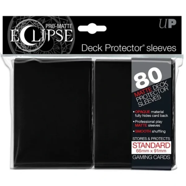 Pro-Matte Eclipse Standard Deck Protector Sleeves: Black (80ct) - Your Source for Gaming Essentials Flash Sale