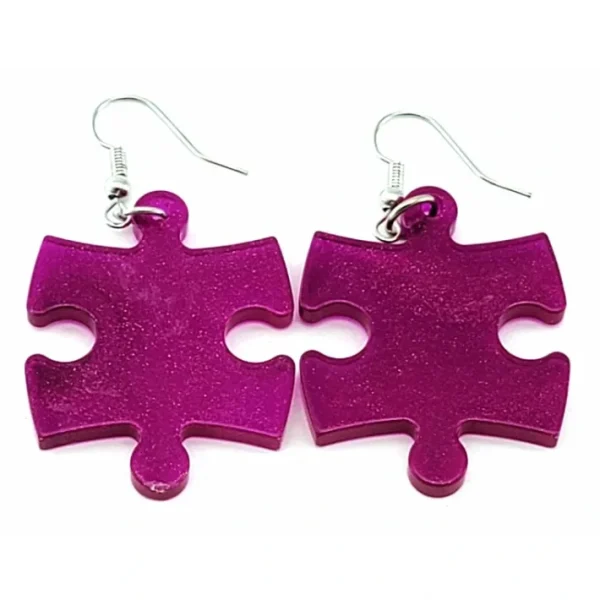 Puzzle Piece Earrings, Borealis Style - Choose your color - Your Source for Gaming Essentials Shop