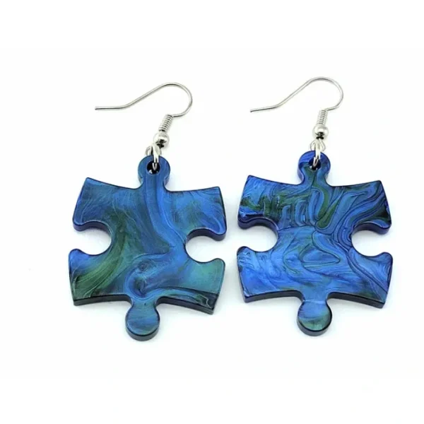 Puzzle Piece Earrings, Lustrous Style - Choose your color - Your Source for Gaming Essentials Flash Sale
