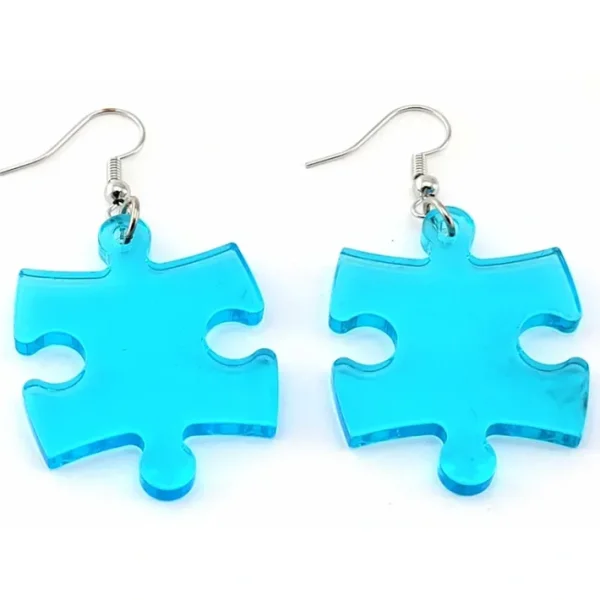 Puzzle Piece Earrings, Translucent Style - Choose your color - Your Source for Gaming Essentials Hot