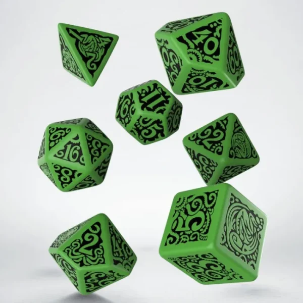 Q-Workshop Call of Cthulhu: The Outer Gods Dice Set Cthulhu (7 Piece Set) - Your Source for Gaming Essentials Outlet
